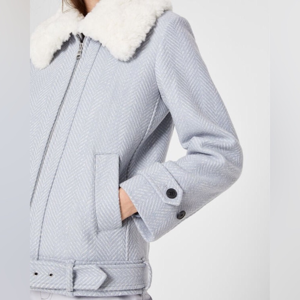 Club Monaco Textured Moto Jacket - Picture 5 of 7
